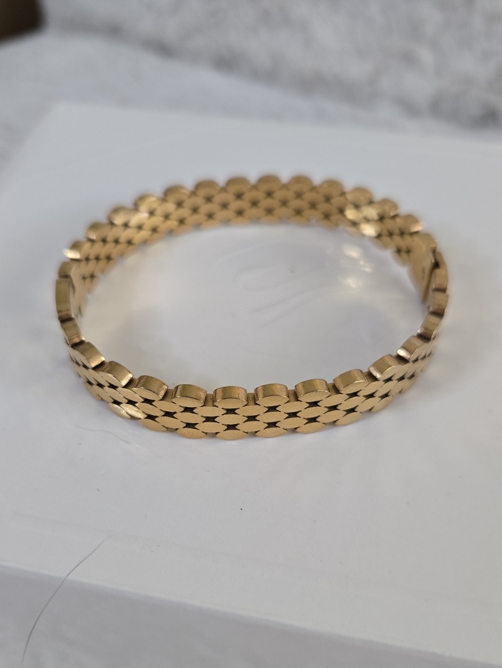 Gold-Tone Woven Link Stretch Bracelet - Women Jewelry